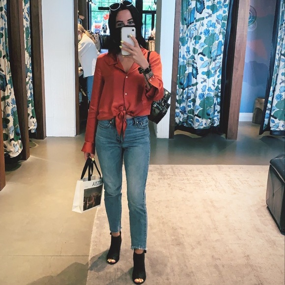 Wilfred Tie Front Blouse - Picture 1 of 4